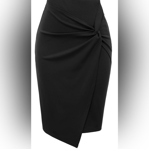 Katie K Dresses & Skirts - Kate Kasin Black Midi Wrap Skirt